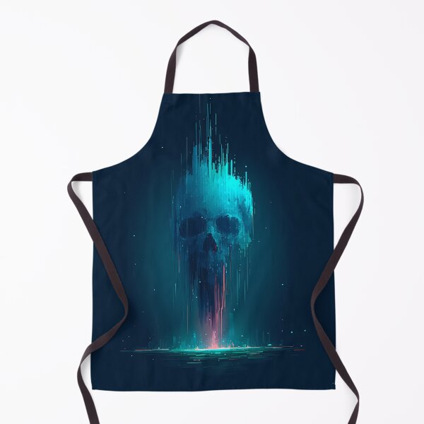 Item preview, Ethereal Glowing Cyan Skull Art designed and sold by Lunat1kk.