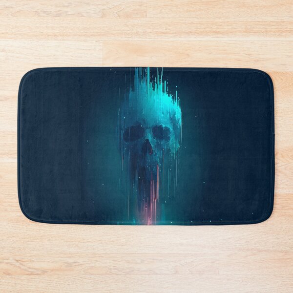 Item preview, Ethereal Glowing Cyan Skull Art designed and sold by Lunat1kk.