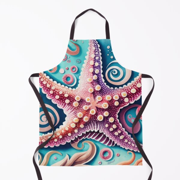 Item preview, Ornate Purple Starfish with Ocean Swirls designed and sold by BeachWhisper.