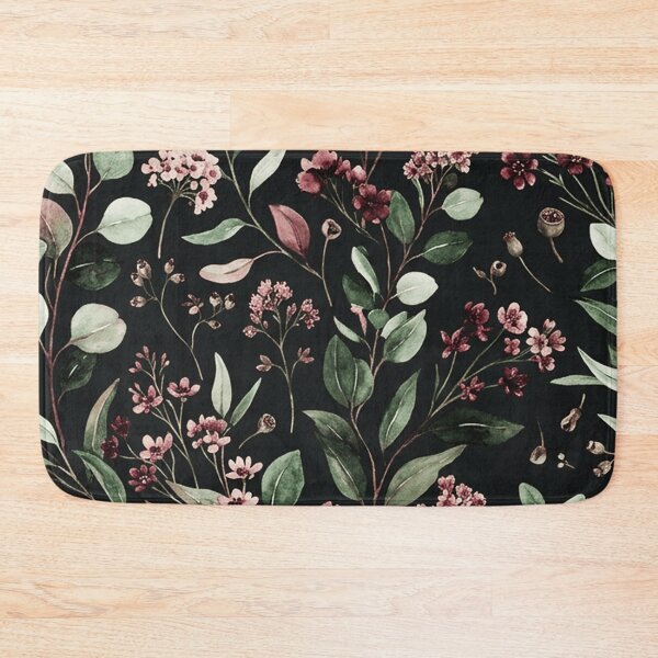 Item preview, Dark Eucalyptus Botanical Berry Pattern designed and sold by SassyArtistry.