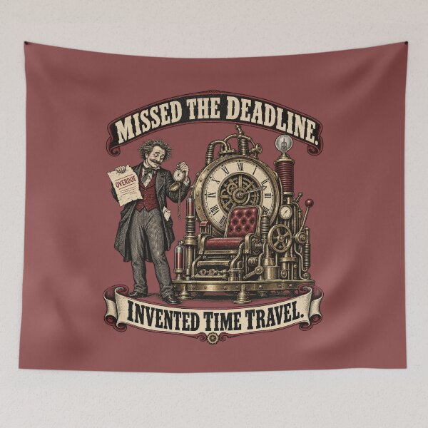 Item preview, Missed Deadline Invented Time Travel designed and sold by TytherleyTees.