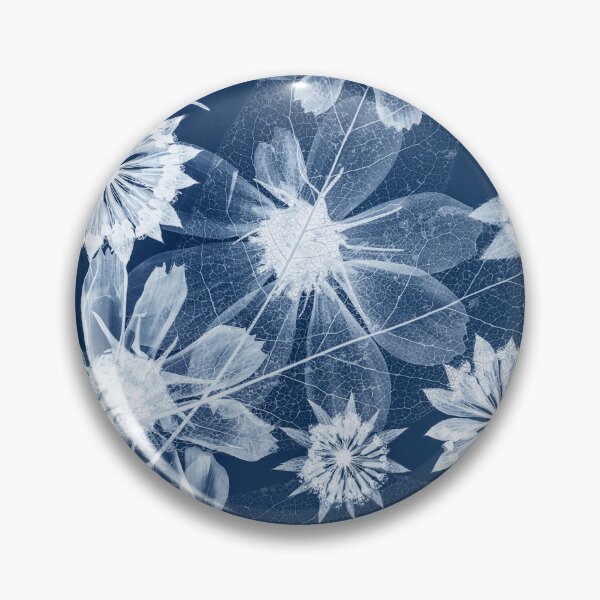 Item preview, Transparent Leaf Skeleton Blue Botanical Art designed and sold by Elżbieta  Kaps.