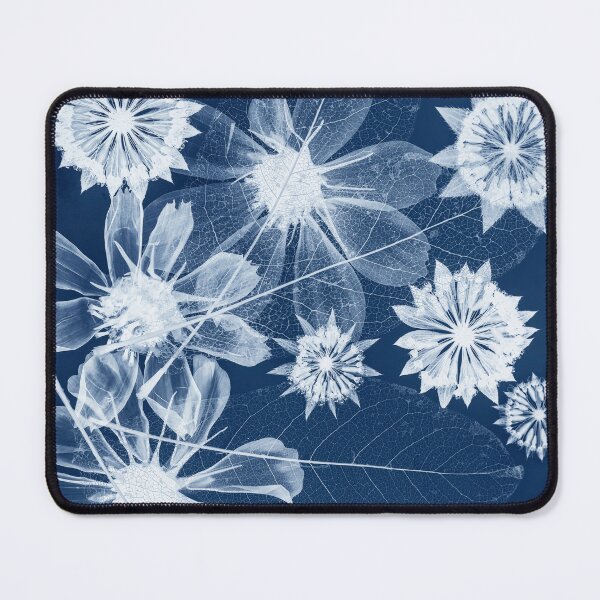 Item preview, Transparent Leaf Skeleton Blue Botanical Art designed and sold by Elżbieta Kaps.