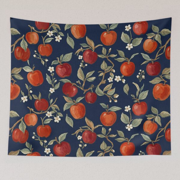 Item preview, Watercolor Persimmon Botanical Pattern designed and sold by SassyArtistry.