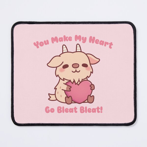 Item preview, Cute Goat You Make My Heart Go Bleat Bleat designed and sold by rustydoodle.