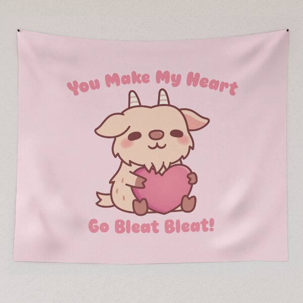 Item preview, Cute Goat You Make My Heart Go Bleat Bleat designed and sold by rustydoodle.
