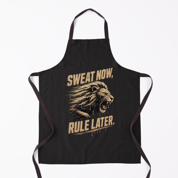Item preview, Sweat Now Rule Later Lion Gym Fitness Workout Motivational Quote Design designed and sold by Bennie Singh.