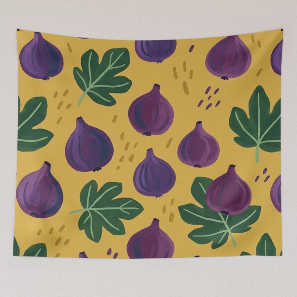 Item preview, Retro Purple Fig Fruit Pattern designed and sold by SassyArtistry.