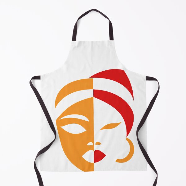 Item preview, Red Orange Split Face – Abstract Woman Portrait designed and sold by ANITYSTORES.