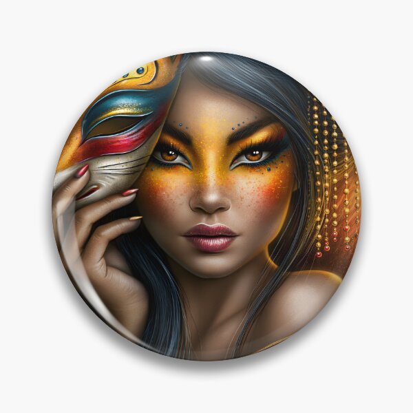 Item preview, Majestic Portrait of a Woman with a Fox Mask designed and sold by Artessie.