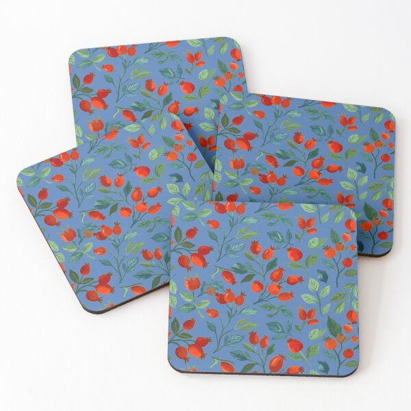 Item preview, Watercolor Rose Hip Botanical Pattern designed and sold by SassyArtistry.