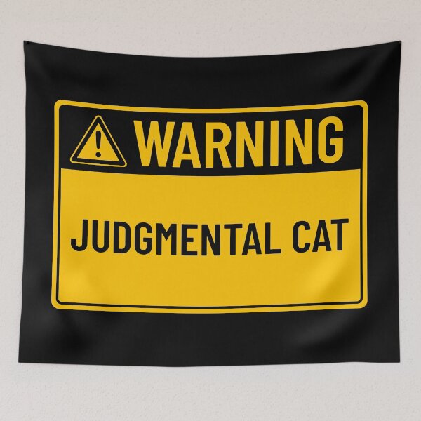 Item preview, Warning: Judgmental Cat designed and sold by mr-k-store.