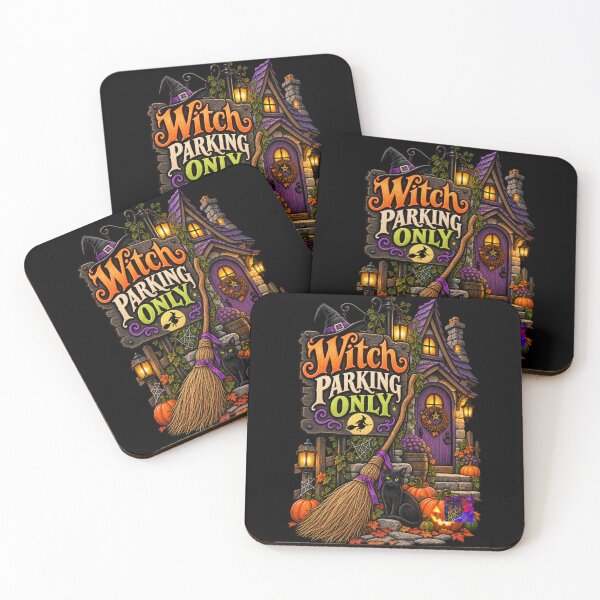 Item preview, Witch Parking Only – Funny Witch Broom Halloween Cottage Design designed and sold by RockitBaby.