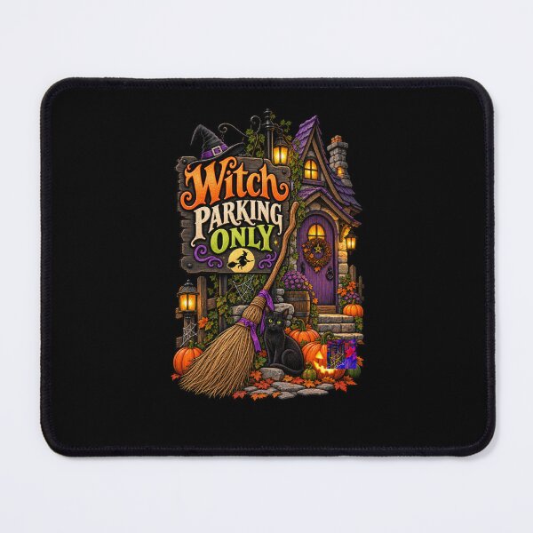 Item preview, Witch Parking Only – Funny Witch Broom Halloween Cottage Design designed and sold by RockitBaby.
