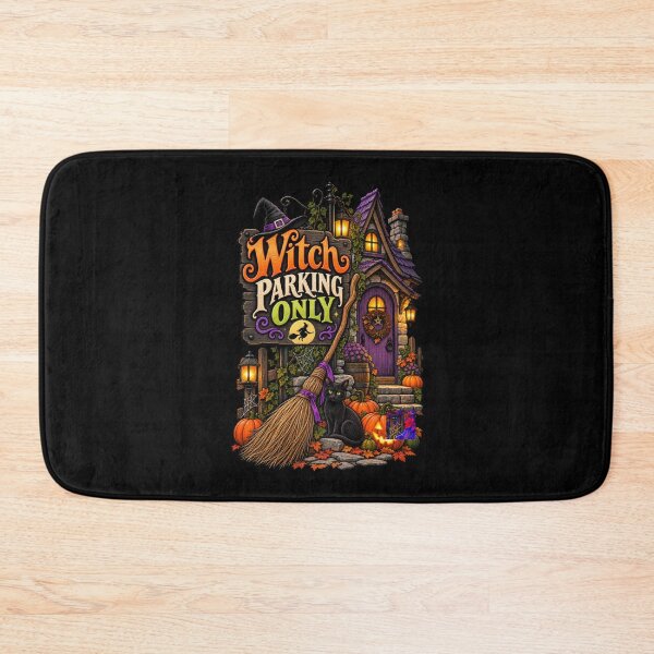 Item preview, Witch Parking Only – Funny Witch Broom Halloween Cottage Design designed and sold by RockitBaby.
