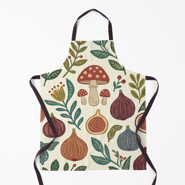 Item preview, Retro Fig and Mushroom Pattern designed and sold by SassyArtistry.