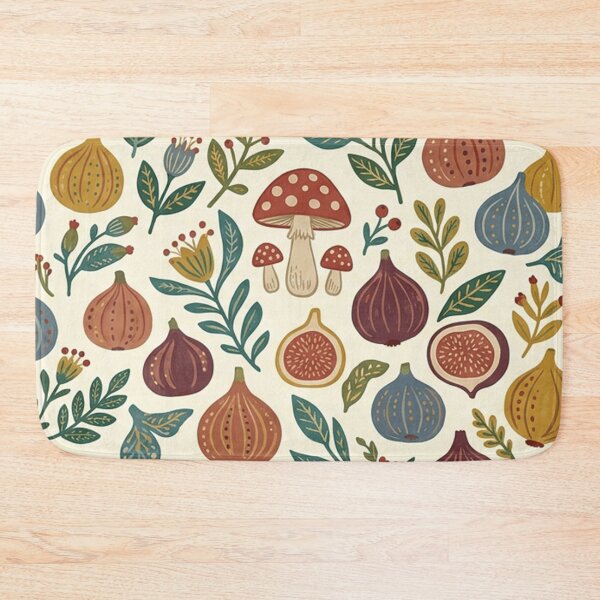 Item preview, Retro Fig and Mushroom Pattern designed and sold by SassyArtistry.