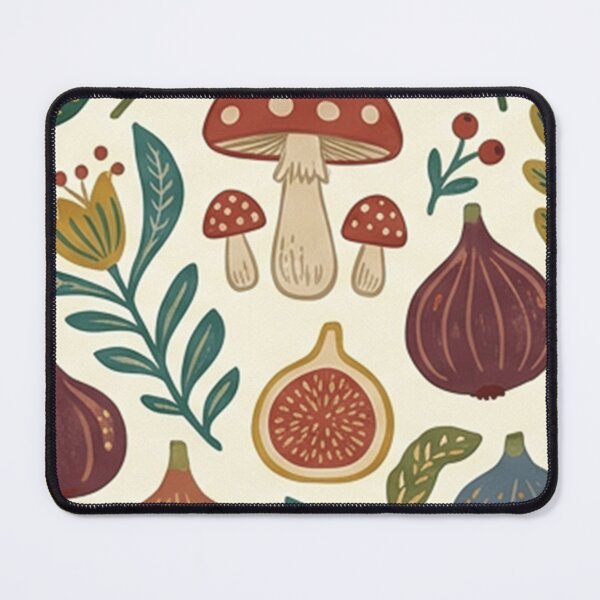 Item preview, Retro Fig and Mushroom Pattern designed and sold by SassyArtistry.