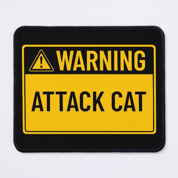 Item preview, Warning: Attack Cat designed and sold by mr-k-store.