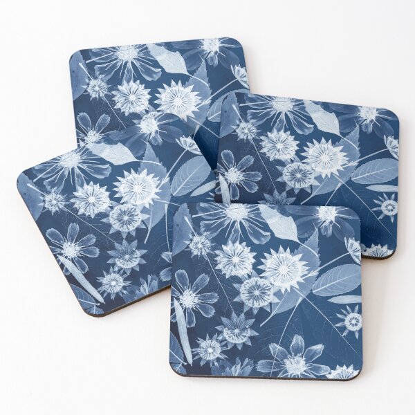 Item preview, Deep Prussian Blue Cyanotype Floral Magic designed and sold by Elżbieta  Kaps.