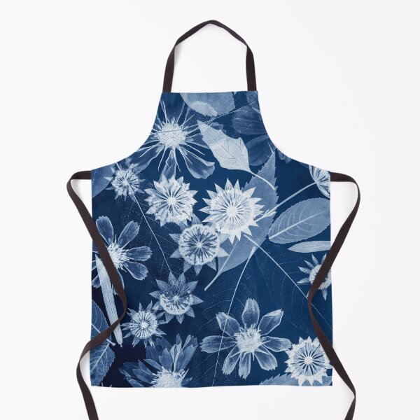 Item preview, Deep Prussian Blue Cyanotype Floral Magic designed and sold by Elżbieta  Kaps.