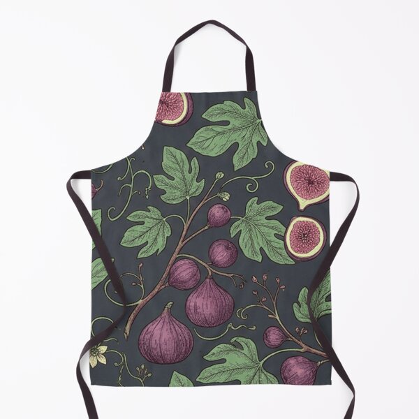 Item preview, Dark Watercolor Fig Botanical Pattern designed and sold by SassyArtistry.