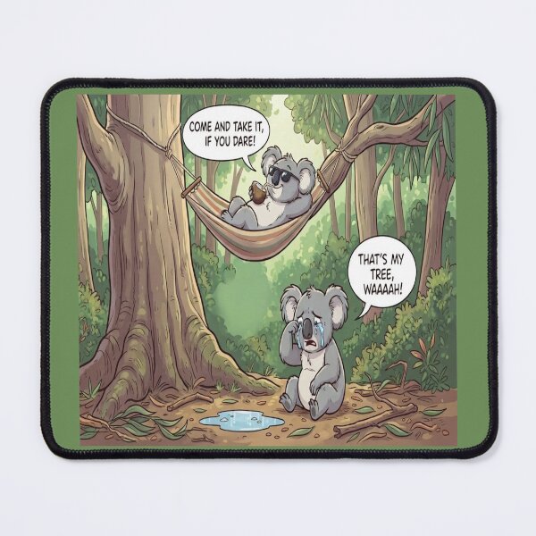 Item preview, Funny Koala Hammock Tree Drama Cartoon Humor Art designed and sold by AfresStudio.