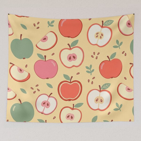 Item preview, Retro Colorful Apple Fruit Pattern designed and sold by SassyArtistry.