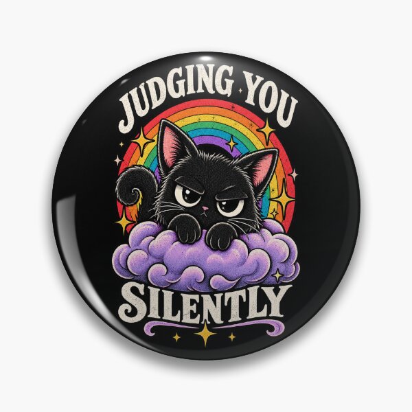 Item preview, Judging You Silently Black Cat designed and sold by RatherCreative.