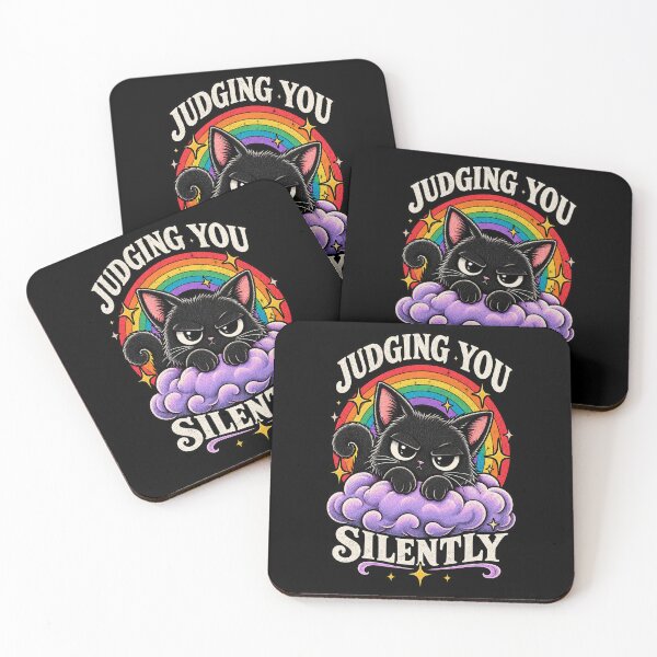 Item preview, Judging You Silently Black Cat designed and sold by RatherCreative.
