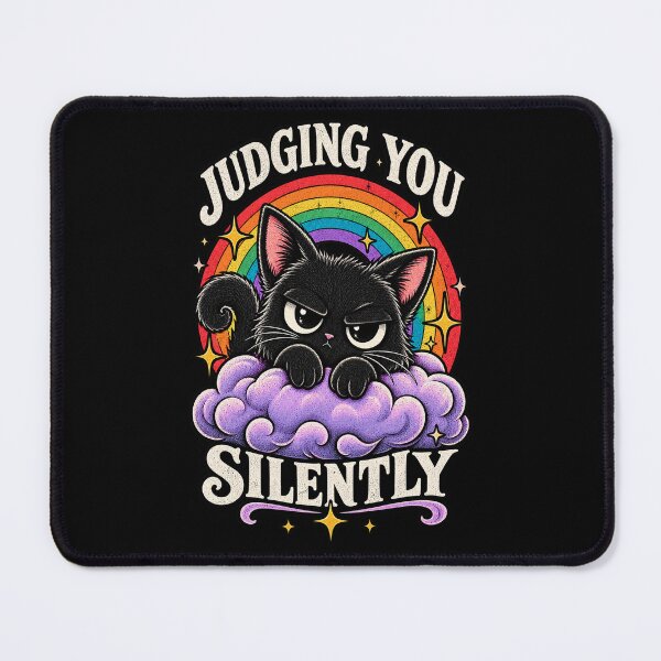 Item preview, Judging You Silently Black Cat designed and sold by RatherCreative.