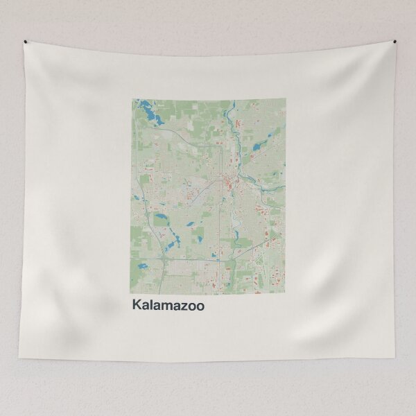 Item preview, Kalamazoo Minimalistic Map Art designed and sold by MapsNerd.