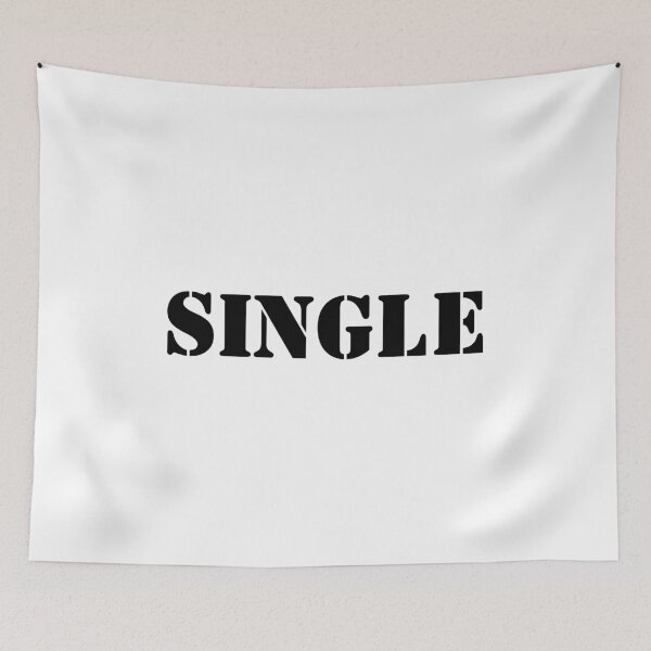 Item preview, SINGLE Bold Stencil Text Design Minimalist Single Status Quote designed and sold by HYPNK.