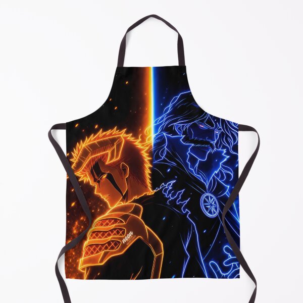 Item preview, Fire and Ice Warriors – Neon Orange & Blue Fantasy Battle Art designed and sold by Dyan4.