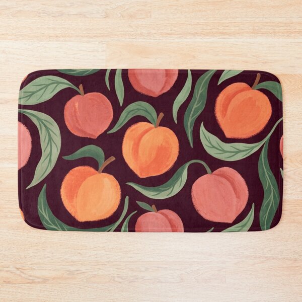 Item preview, Retro Peach Fruit Pattern designed and sold by SassyArtistry.