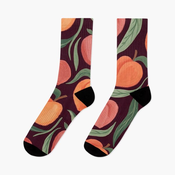 Item preview, Retro Peach Fruit Pattern designed and sold by SassyArtistry.