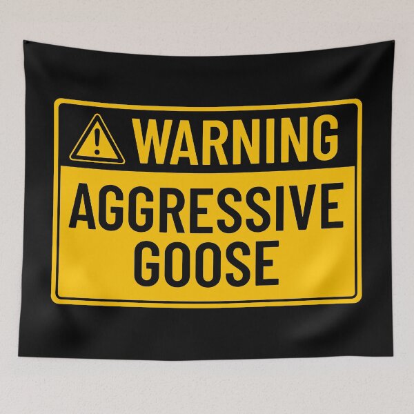 Item preview, Warning: Aggressive Goose designed and sold by mr-k-store.