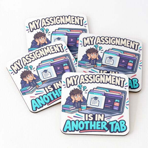 Item preview, My Assignment Is in Another Tab – Funny College Student T-Shirt designed and sold by Print-Mingle01.