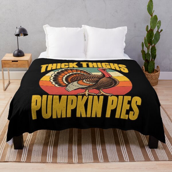 Item preview, Thick Thighs Pumpkin Pies Thanksgiving Turkey Funny T-Shirt – Funny Thanksgiving Gift, Turkey Graphic Tee designed and sold by Trendably.