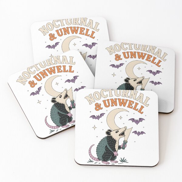 Item preview, Nocturnal And Unwell Opossum Moon Halloween Graphic designed and sold by calicito.