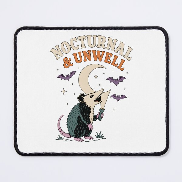 Item preview, Nocturnal And Unwell Opossum Moon Halloween Graphic designed and sold by calicito.