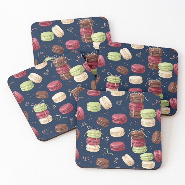 Item preview, Watercolor Macaron Bakery Pattern designed and sold by SassyArtistry.