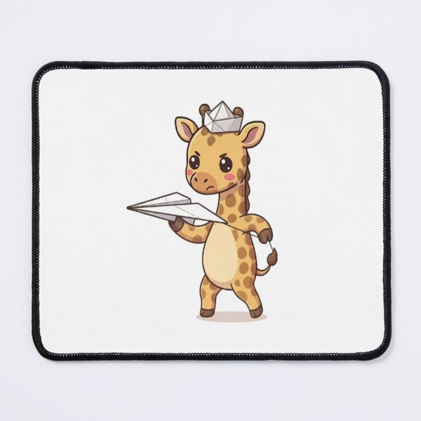 Item preview, Cute Giraffe Launching Paper Airplane designed and sold by Ella_Sketch.