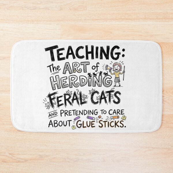 Item preview, Teaching: The art of herding feral cats and pretending to care about glue sticks. designed and sold by jrzvibe.