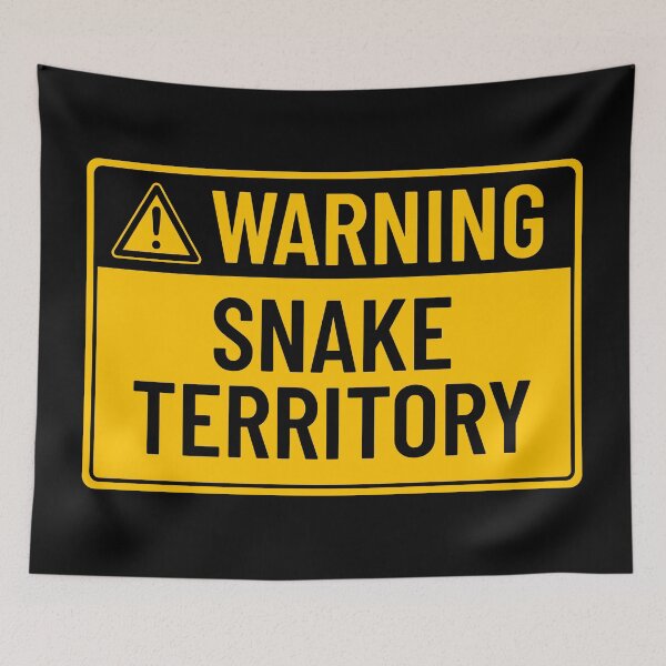 Item preview, Warning: Snake Territory designed and sold by mr-k-store.