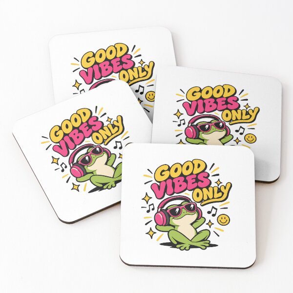 Item preview, Good Vibes Only Frog Music Humor designed and sold by DesignGraphica.