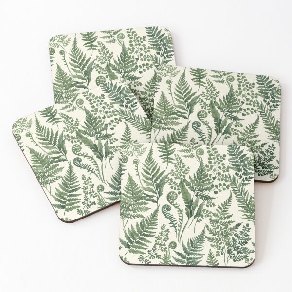 Item preview, Vintage Green Fern Botanical Pattern designed and sold by SassyArtistry.