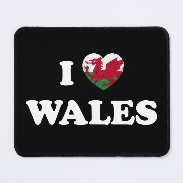 Item preview, I Love Wales / I Heart Wales (White text with flag heart) designed and sold by STUDIO-72.
