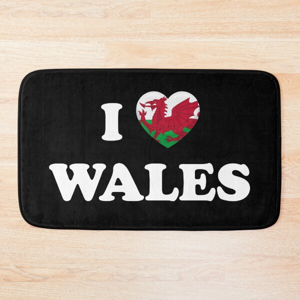 Item preview, I Love Wales / I Heart Wales (White text with flag heart) designed and sold by STUDIO-72.