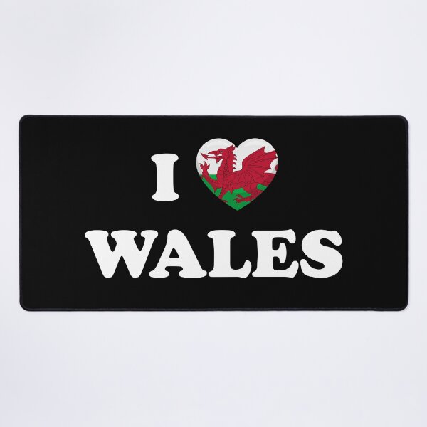 Item preview, I Love Wales / I Heart Wales (White text with flag heart) designed and sold by STUDIO-72.